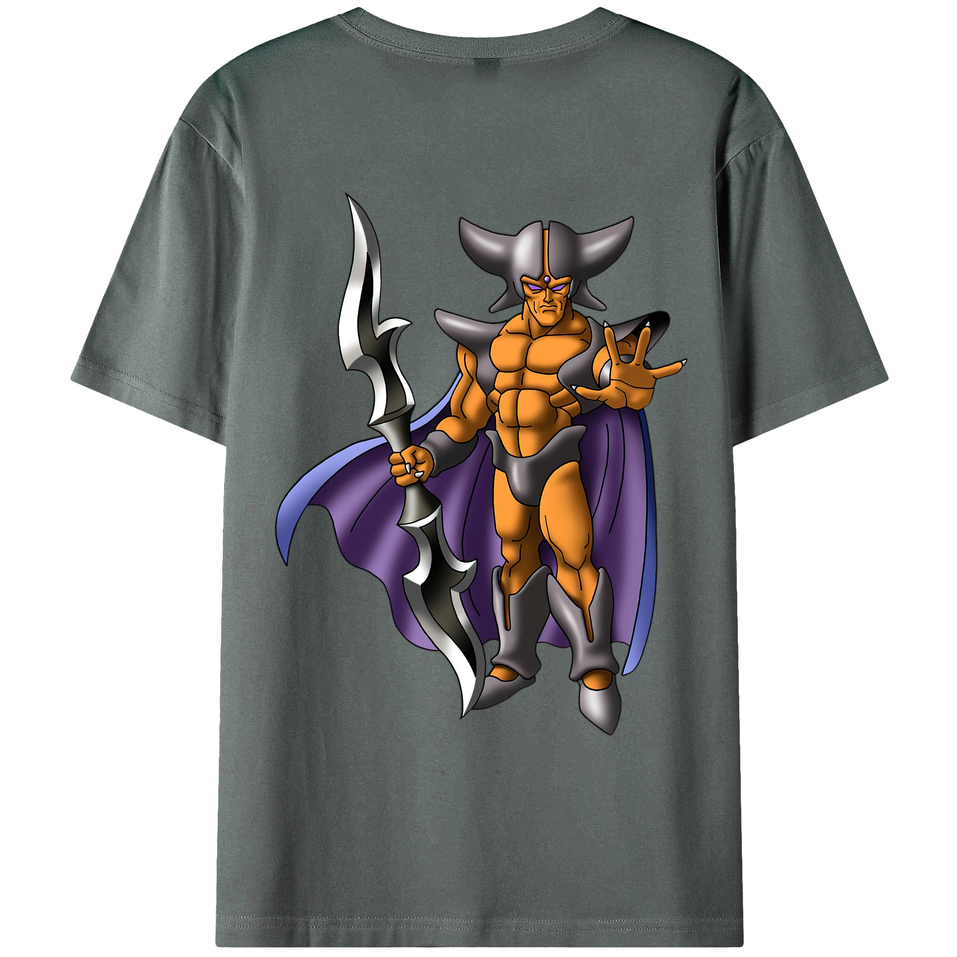 （画像用） ドラゴンクエスト Doragon Kuesuto Dragon Quest 綿100％ メンズ半袖Tシャツ（バックプリント） 通気性